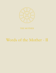 Words Of The Mother-II